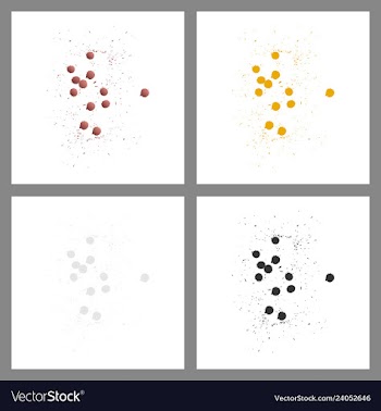 Se of colorful paint splatterspaint splashes set vector image