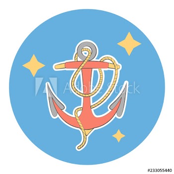 Sea anchor tattoo in the traditional style