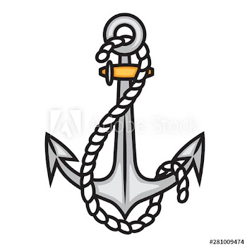 Sea anchor tattoo in the traditional style