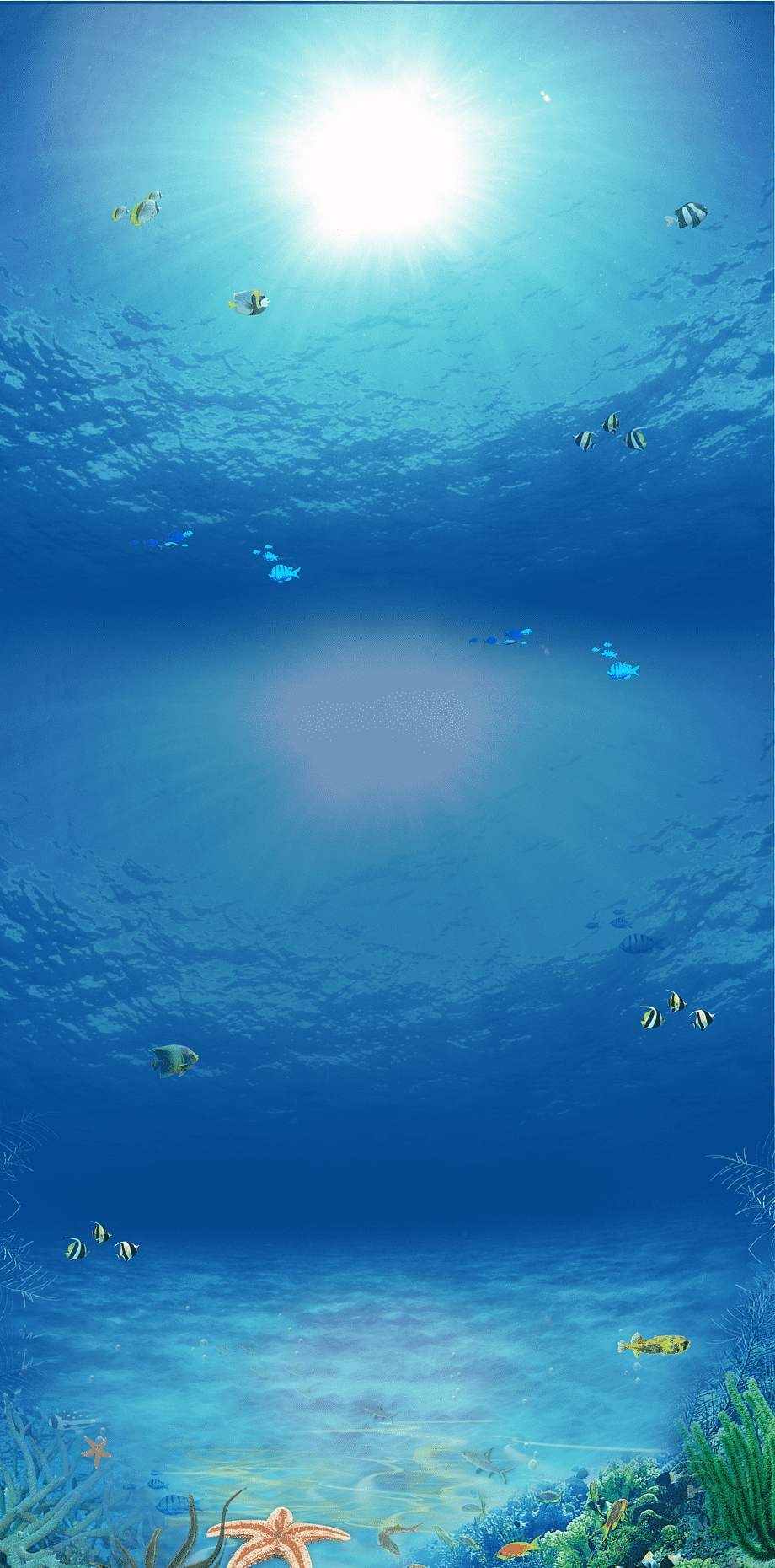 Sea Fish Blue, Sea, assorted fishes illustration, blue, animals, atmosphere png