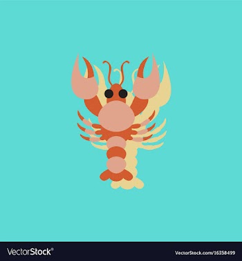 Sea fish in sticker style vector image