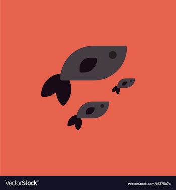 Sea fish vector image