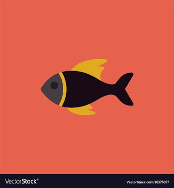 Sea fish vector image