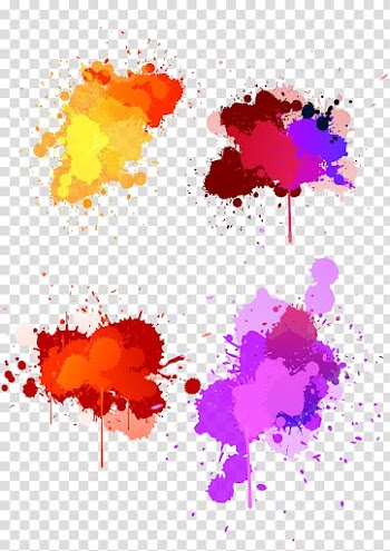 Sea Garden Ink Splash, watercolor ink jet transparent background PNG clipart