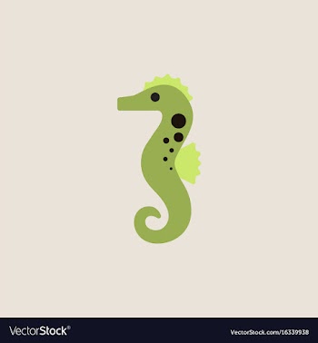 Sea horse vector image