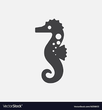 Sea horse vector image