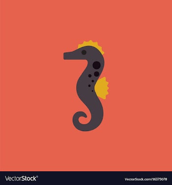 Sea horse vector image