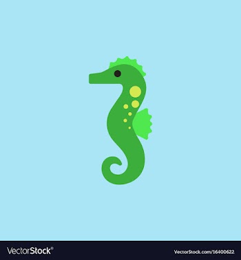 Sea horse vector image