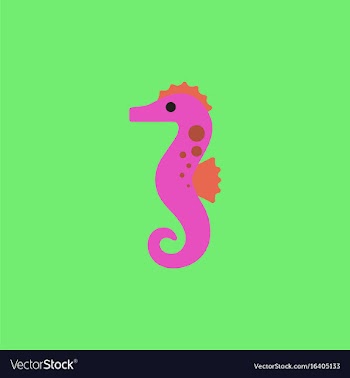 Sea horse vector image