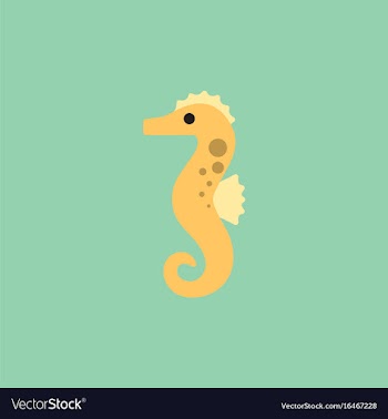 Sea horse vector image