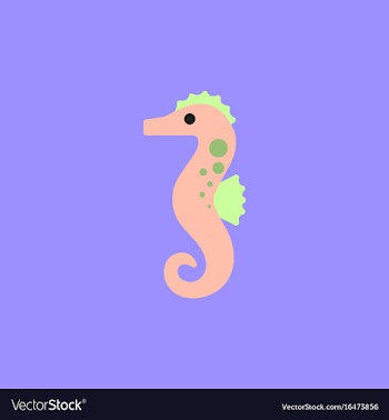 Sea horse vector image