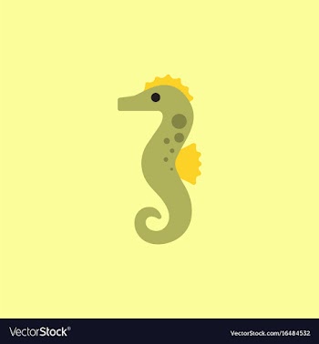 Sea horse vector image