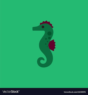 Sea horse vector image