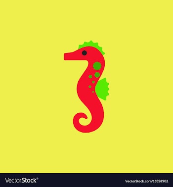 Sea horse vector image