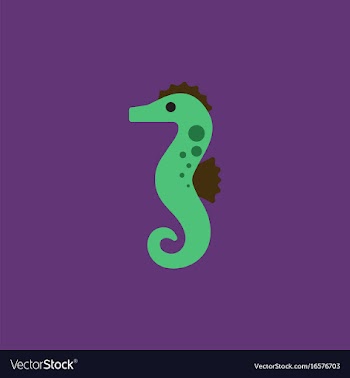Sea horse vector image