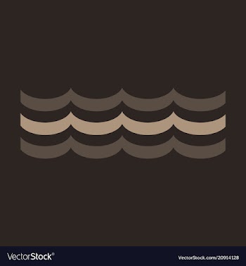 Sea icon waves and seagulls vector image
