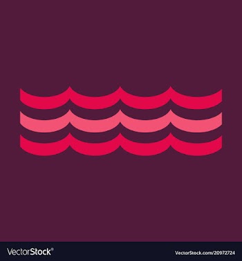 Sea icon waves and seagulls vector image