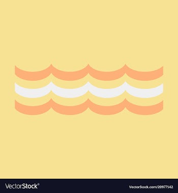 Sea icon waves and seagulls vector image