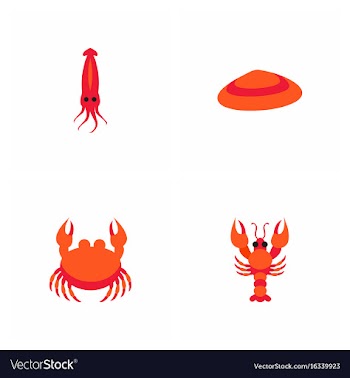 Sea life and underwater seabed animals collection vector image