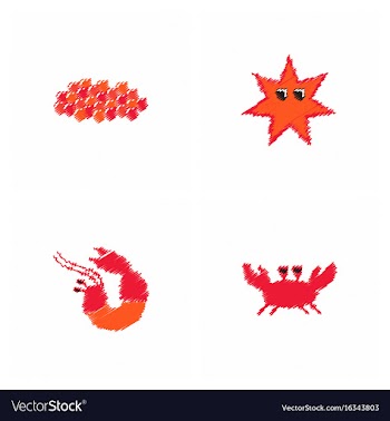 Sea life and underwater seabed animals collection vector image
