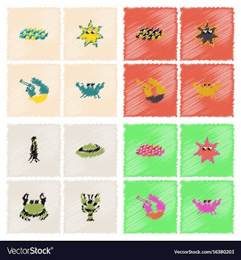 Sea life and underwater seabed animals collection vector image