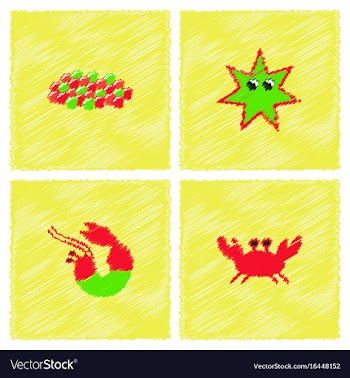 Sea life and underwater seabed animals collection vector image