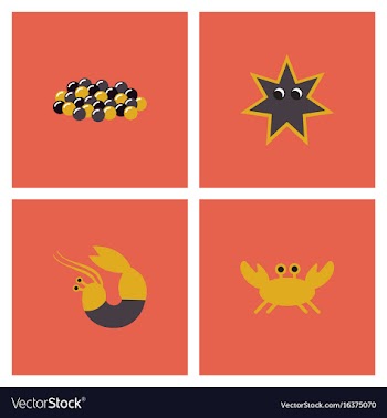 Sea life and underwater seabed animals set vector image