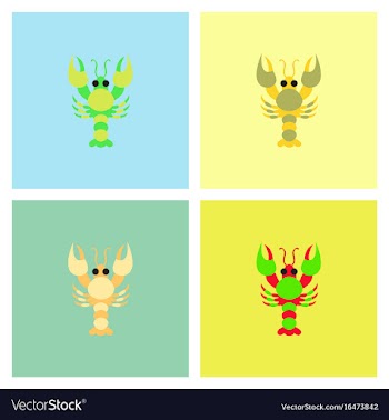 Sea life and underwater seabed animals set vector image