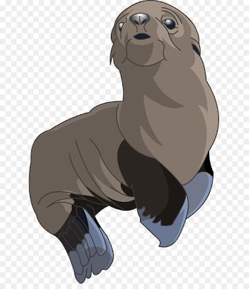 Sea lion Walrus Dog Earless seal Cartoon - painting 