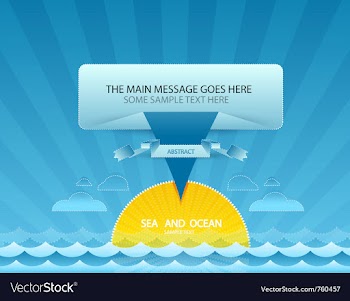 Sea message design vector image
