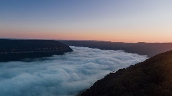 Sea of Clouds and Mountains during Sunset