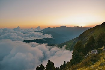 Sea of Clouds On Mountains during Golden Hour