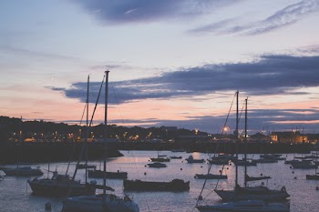          Sea Port Sunrise Free Photo     