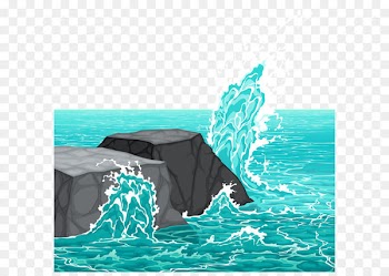 Sea Rock Wave Clip art - Sea Rocks and Waves PNG Clipart Picture 