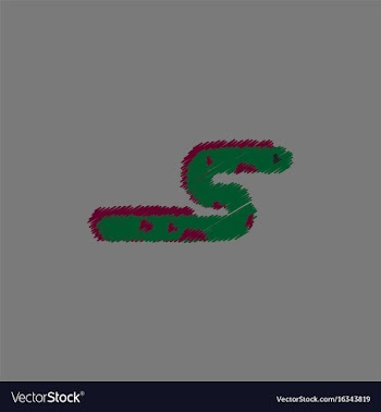Sea snake in hatching style vector image
