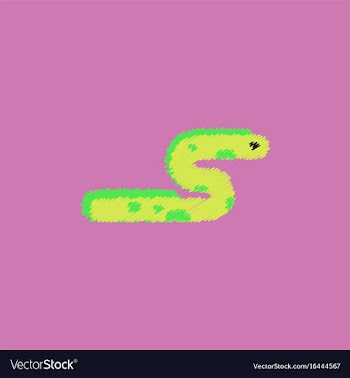 Sea snake in hatching style vector image