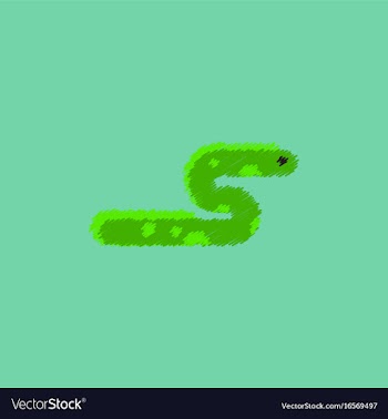 Sea snake in hatching style vector image