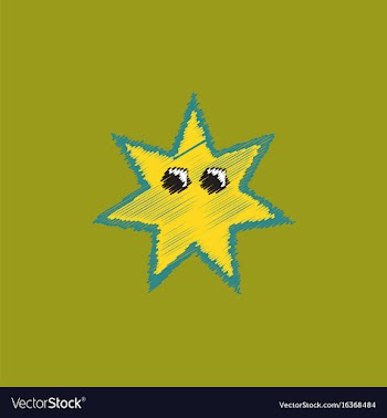 Sea star caribbean starfish in hatching style vector image