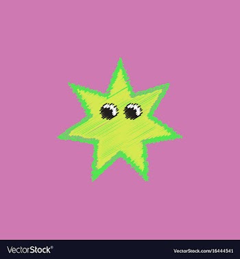Sea star caribbean starfish in hatching style vector image