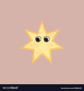 Sea star caribbean starfish in hatching style vector image