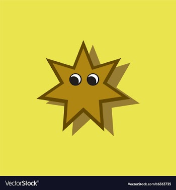 Sea star caribbean starfish in sticker style vector image