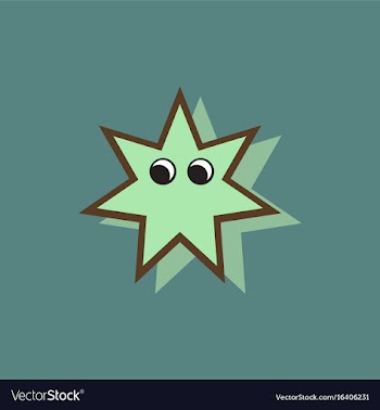 Sea star caribbean starfish in sticker style vector image