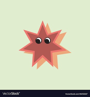 Sea star caribbean starfish in sticker style vector image