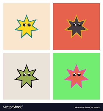 Sea star caribbean starfish set vector image