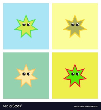Sea star caribbean starfish set vector image