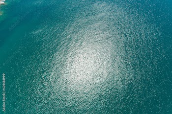 Sea surface aerial view,Bird eye view photo of turquoise waves and water surface texture background Beautiful nature Amazing view