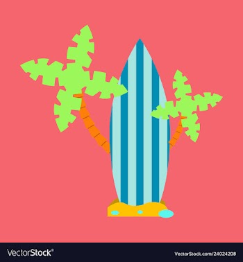 Sea surfing pattern with different type surf vector image