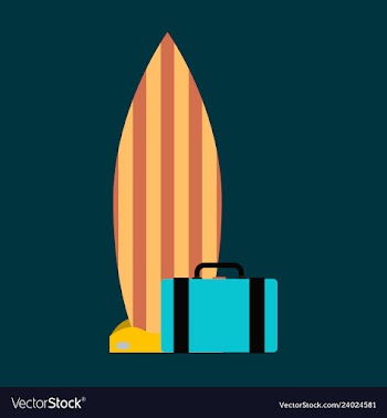 Sea surfing pattern with different type surf vector image