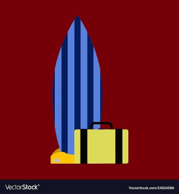 Sea surfing pattern with different type surf vector image