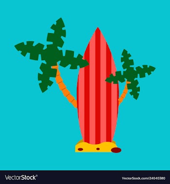 Sea surfing pattern with different type surf vector image